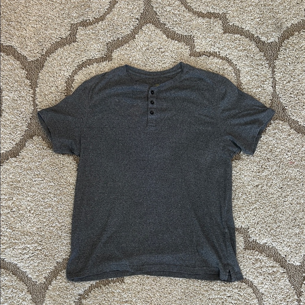 Apt. 9 Charcoal Short Sleeve Henley